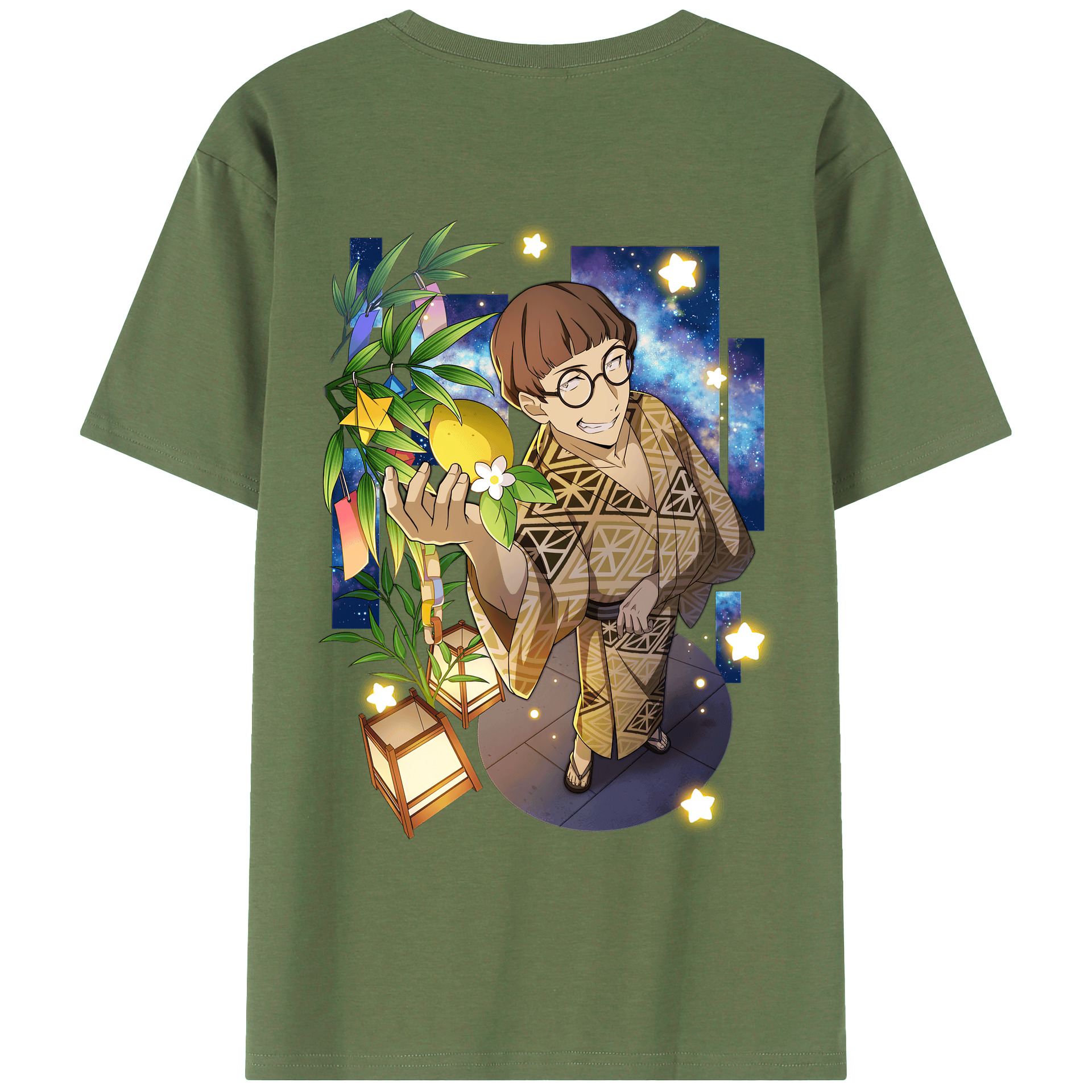 （画像用） 文豪ストレイドッグス Bungo Stray Dogs 綿100％ メンズ半袖Tシャツ（バックプリント） 通気性